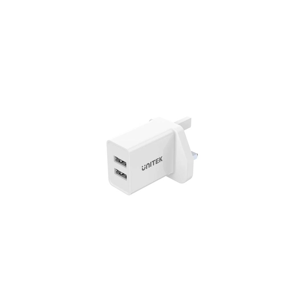 Unitek 12W UK 2-Port Wall Charger (5V/2.4A) in Qatar Unitek 12W UK 2-Port Wall Charger (5V/2.4A) in Qatar